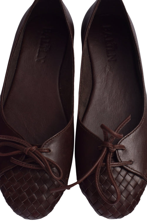 Alexandra Woven Leather Flats-1