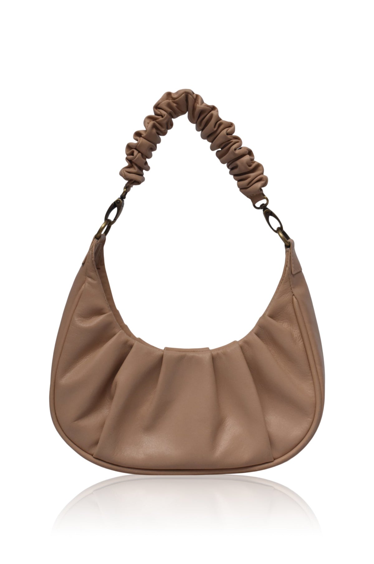 Camille Ruched Leather Bag-6