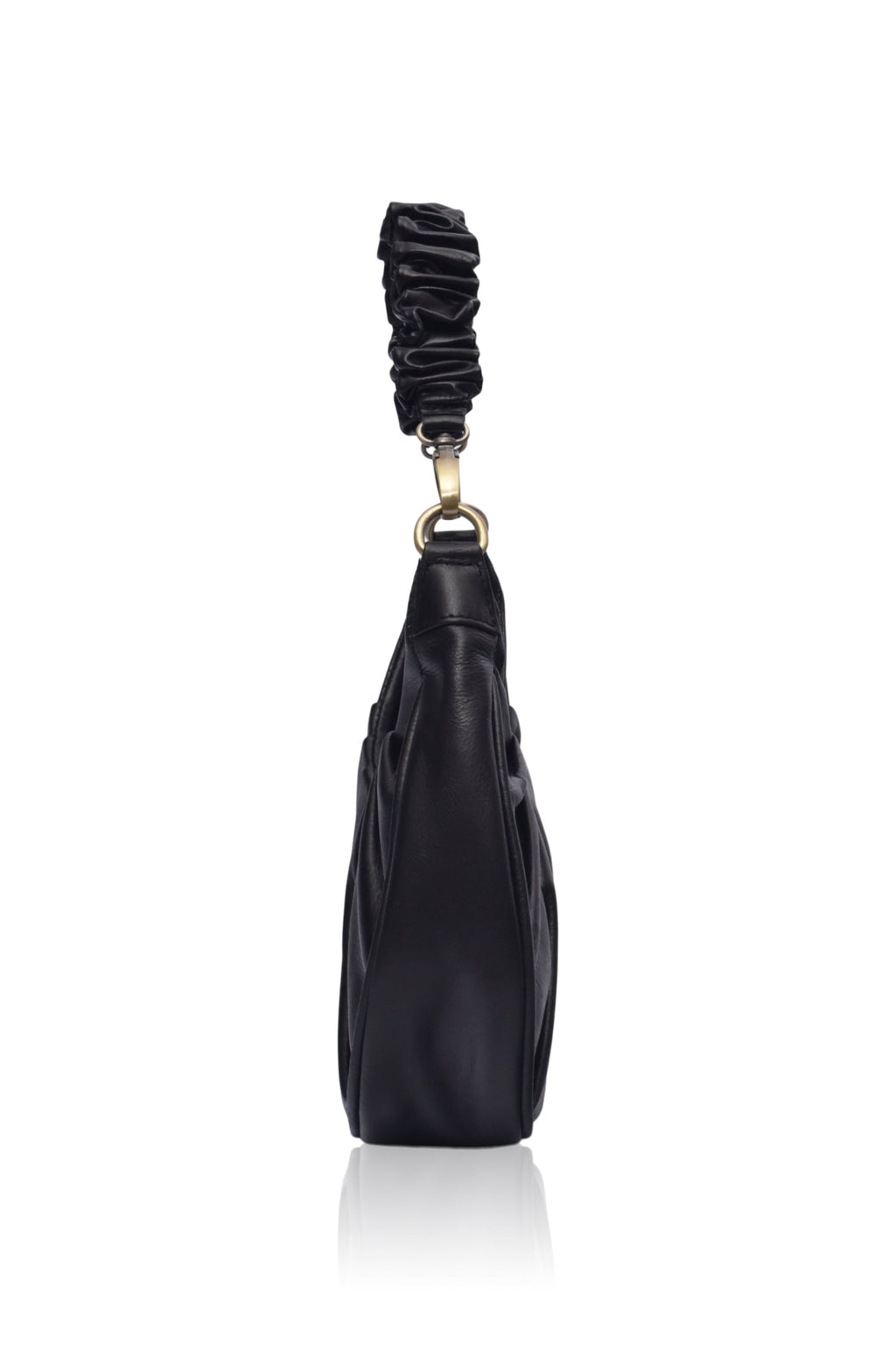 Camille Ruched Leather Bag-4