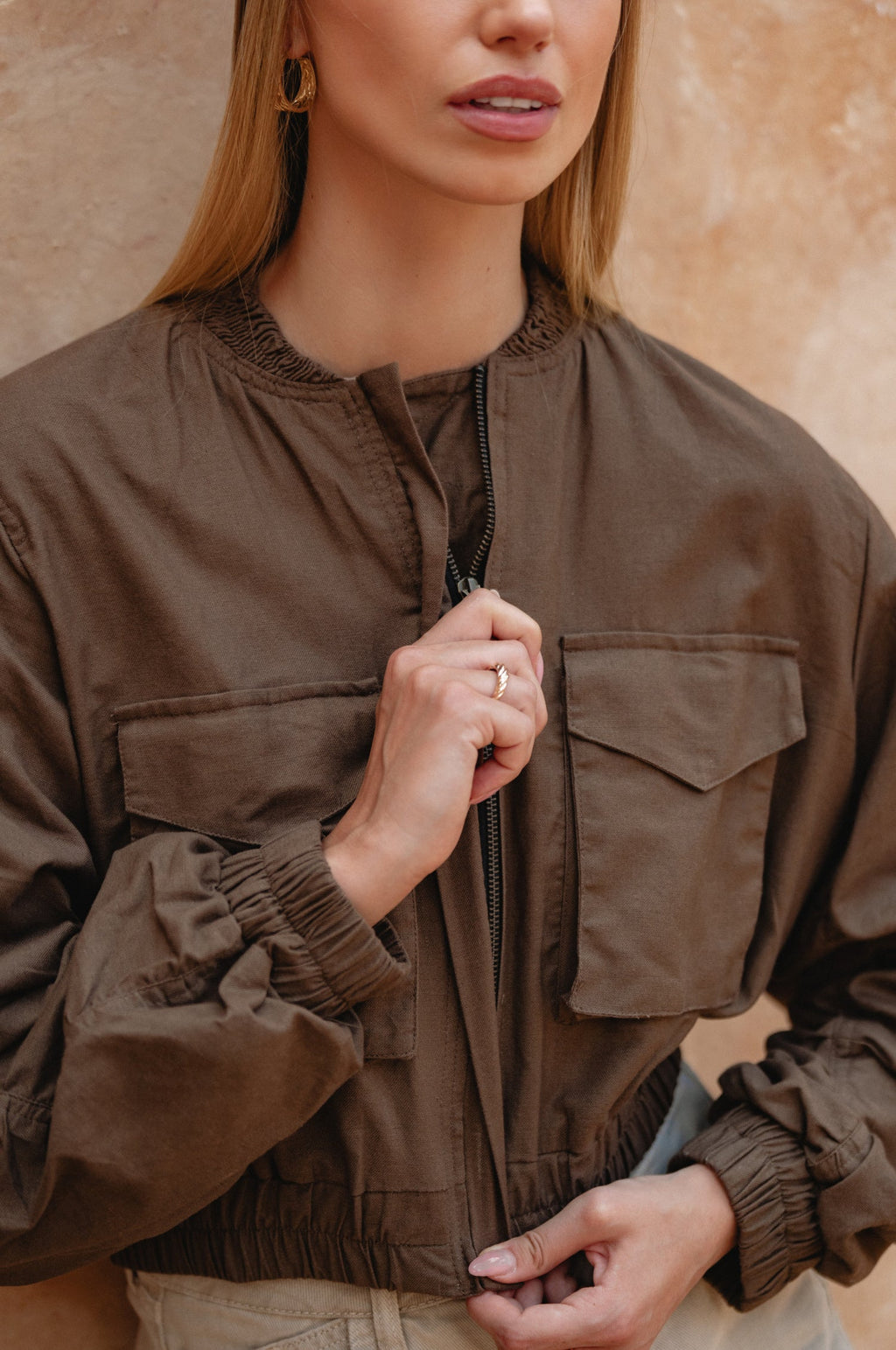 Denver Linen Bomber Jacket-3