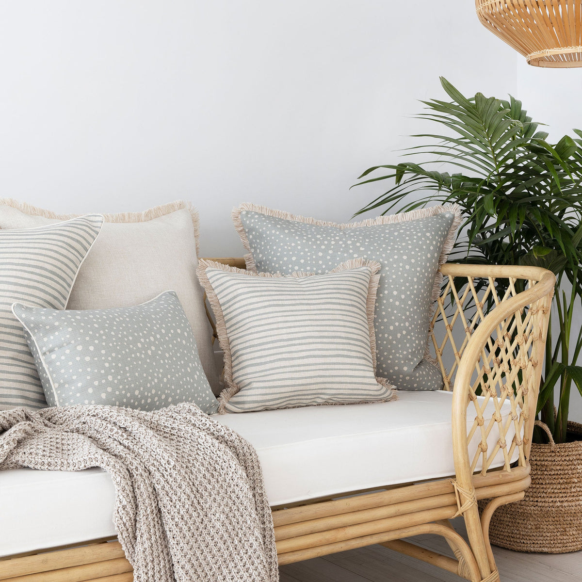Cushion Cover-Coastal Fringe-Solid Natural-60cm x 60cm-3
