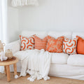Cushion Cover-Coastal Fringe-Solid Burnt Orange-60cm x 60cm-1