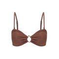 Bandeau Bikini Top-Embossed Chocolate Shells-0