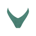 Bandeau Bikini Bottom-Embossed Green Shells-0