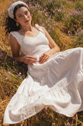 Giuseppina Smocked Linen Midi Dress-0