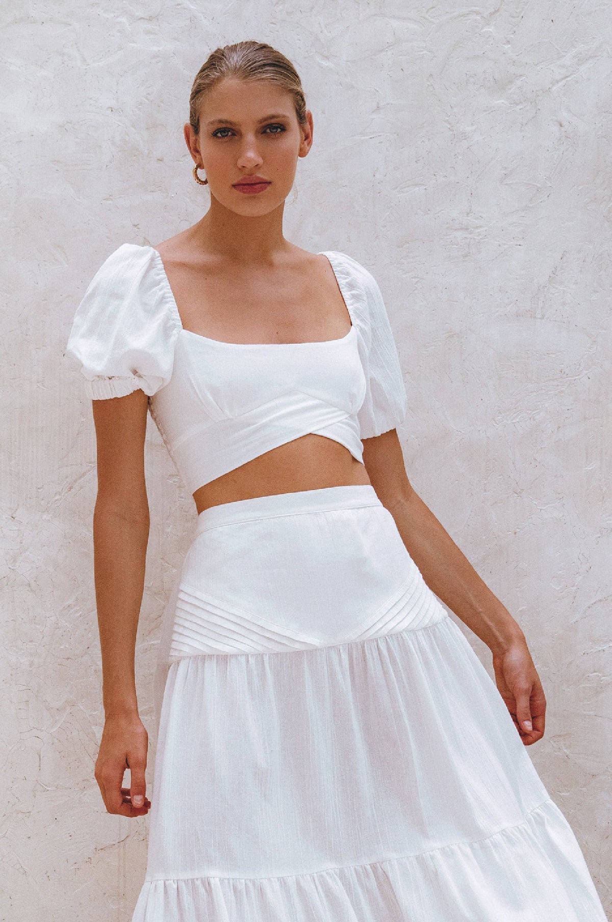 Kiana Linen Crop Top-2