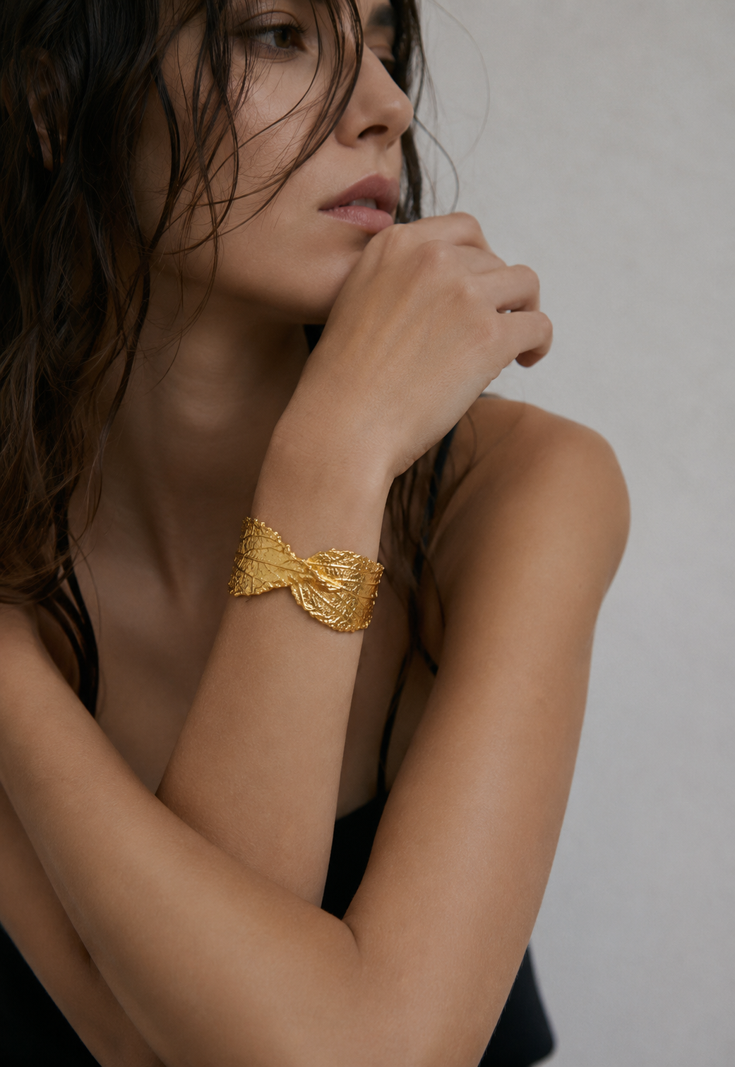 Hibiscus Leaf Bracelet, Handmade Statement Jewellery