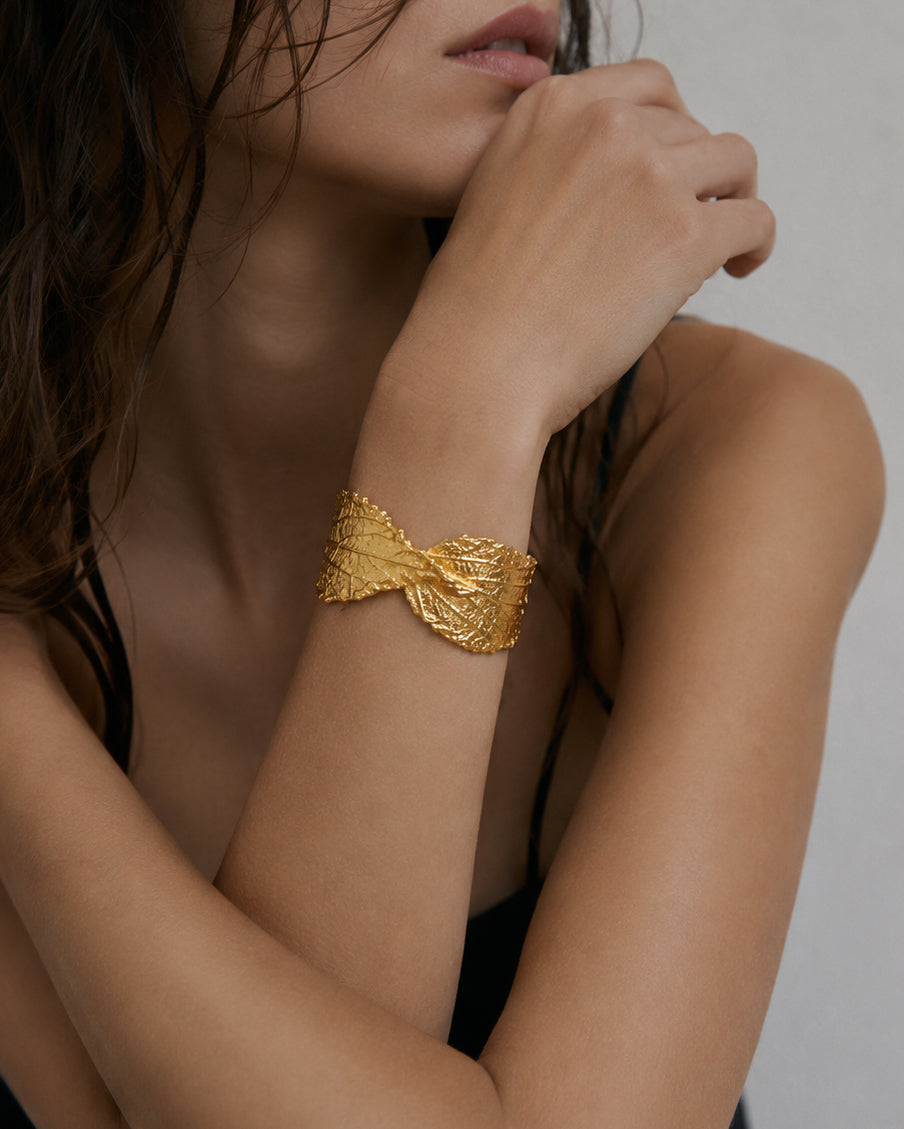Hibiscus Leaf Bracelet, Handmade Statement Jewellery