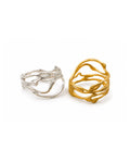 Jasmine Branch Ring, Handmade Minimalist Jewelry, Botanical Organic Band