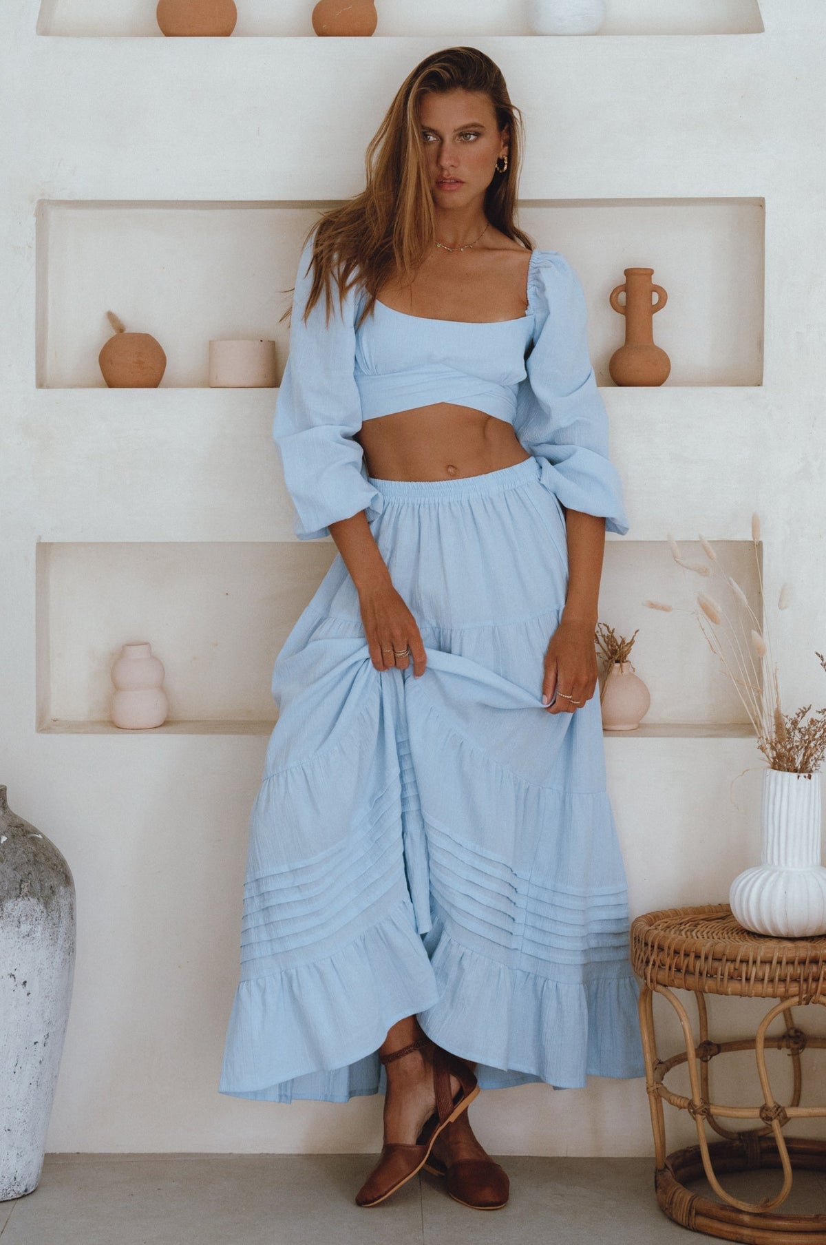 Mumbai Maxi Linen Skirt-6