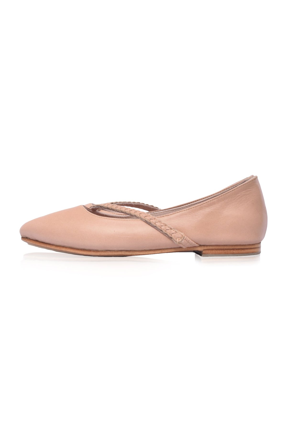 Orenda Pointed Toe Leather Flats-6