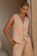 Paige Linen Vest-0