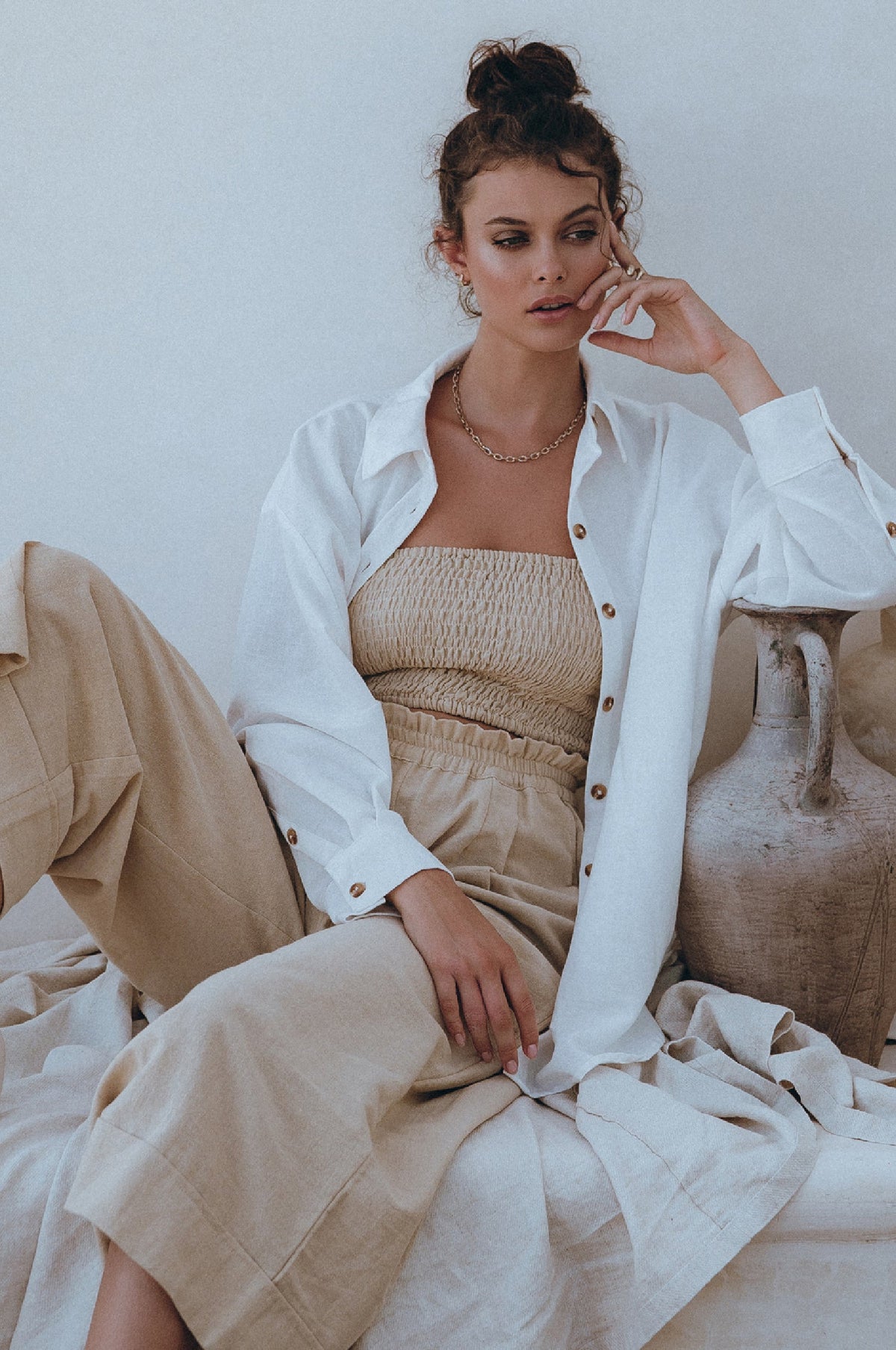Romania Oversized Linen Shirt-2