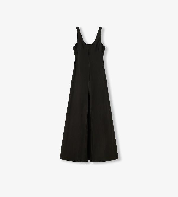 "Simple Love" High Density Modal Mulberry Silk Insert U-neck Vest Dress-6