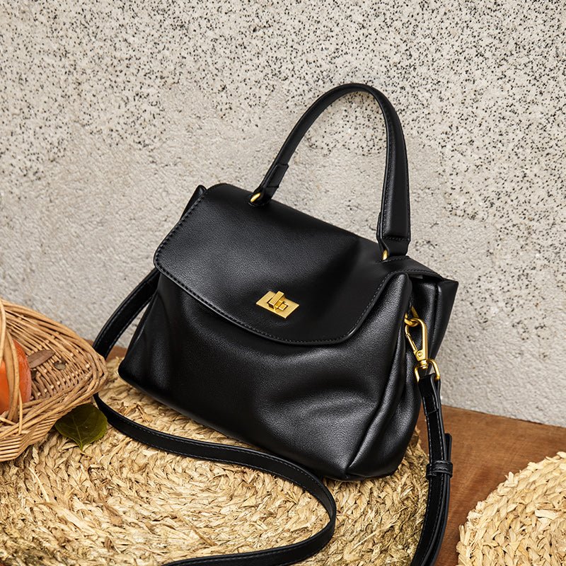 Elegant Leather Satchel Bag-2