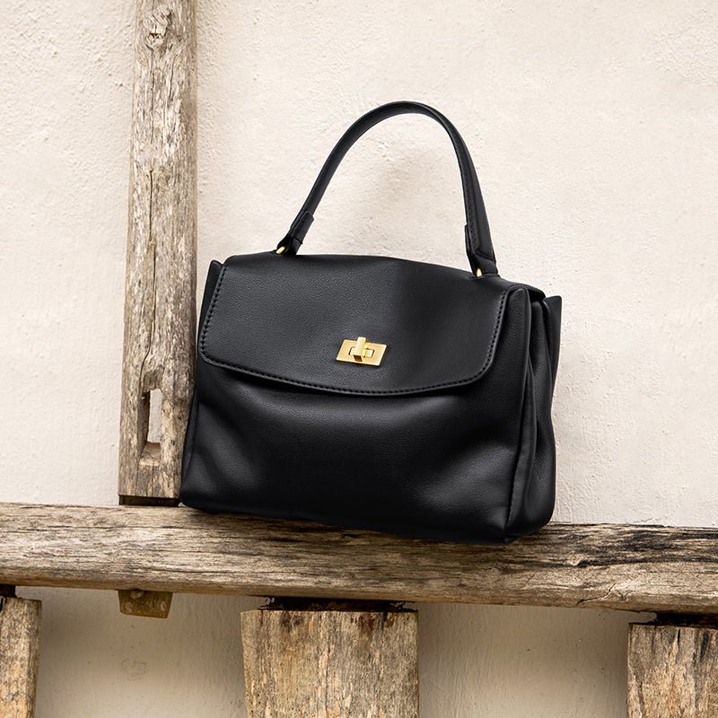 Elegant Leather Satchel Bag-4