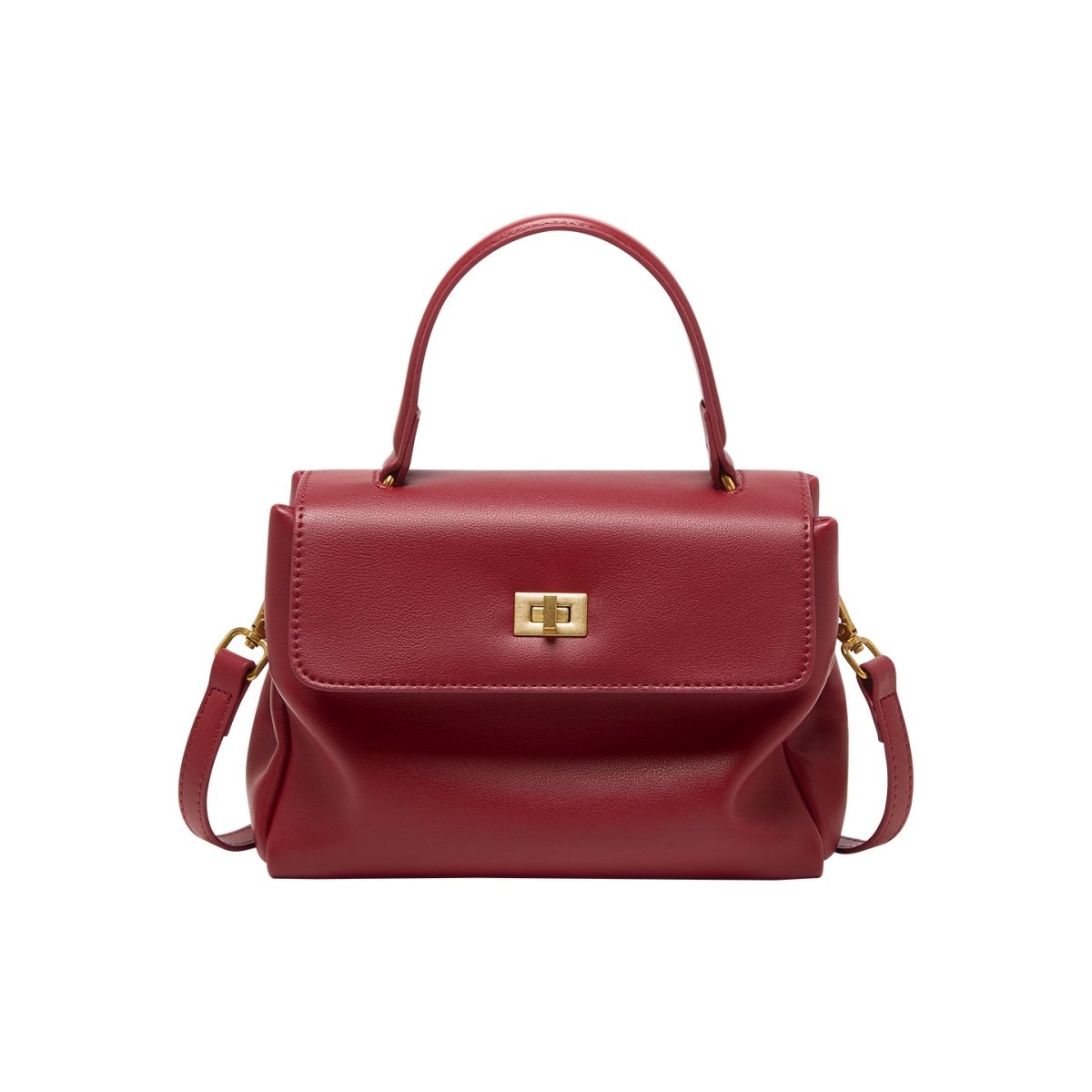 Elegant Leather Satchel Bag-6