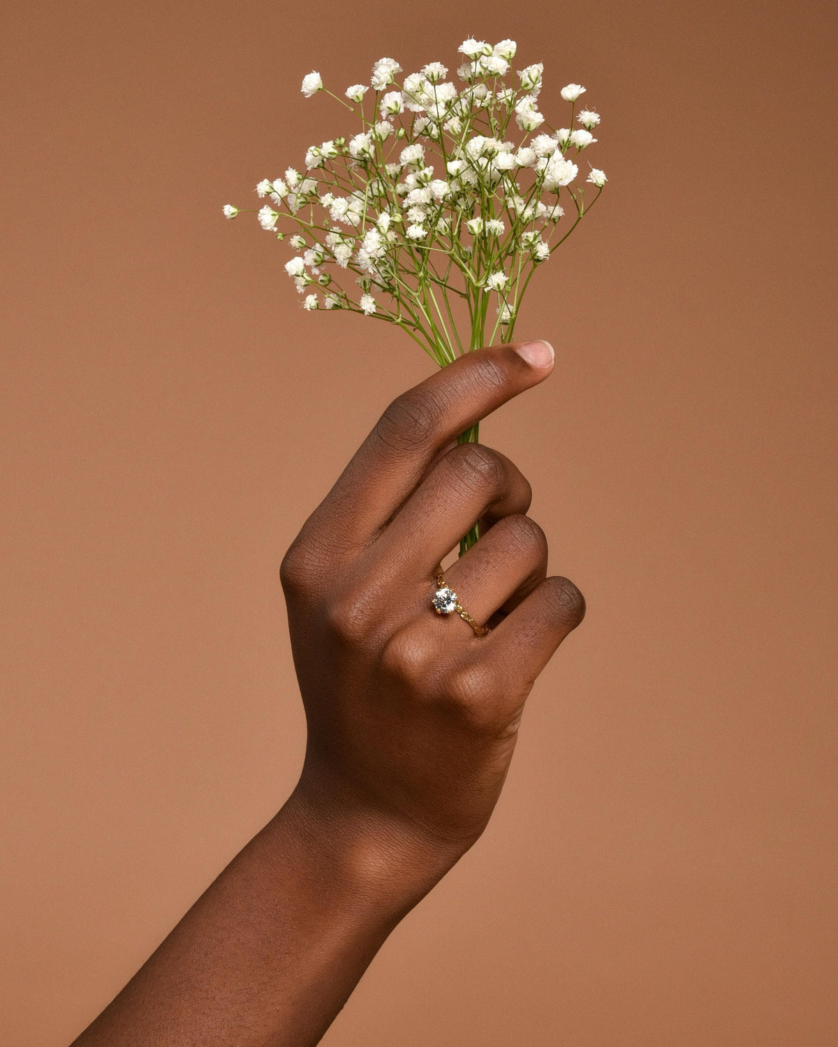 Cypress Leaf Gold Ring, Handmade Nature Jewelry, Organic Botanical Band, Gift for Endurance & Hope, 14K Gold Plated Sterling Silver 925-1