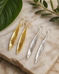 Gold Olive Leaf Earrings, 14K Gold Plated Jewelry, Dangle Earrings, Handmade Boho Jewelry Gift, Birthday Gift for Women, Nature Inspired-3