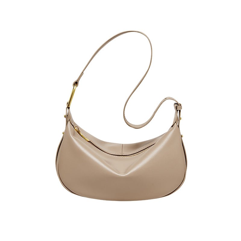 Luna Crescent Leather Shoulder Crossbody Bag-5