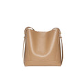 Luxe Genuine Leather Bucket Tote Shoulder Bag-0