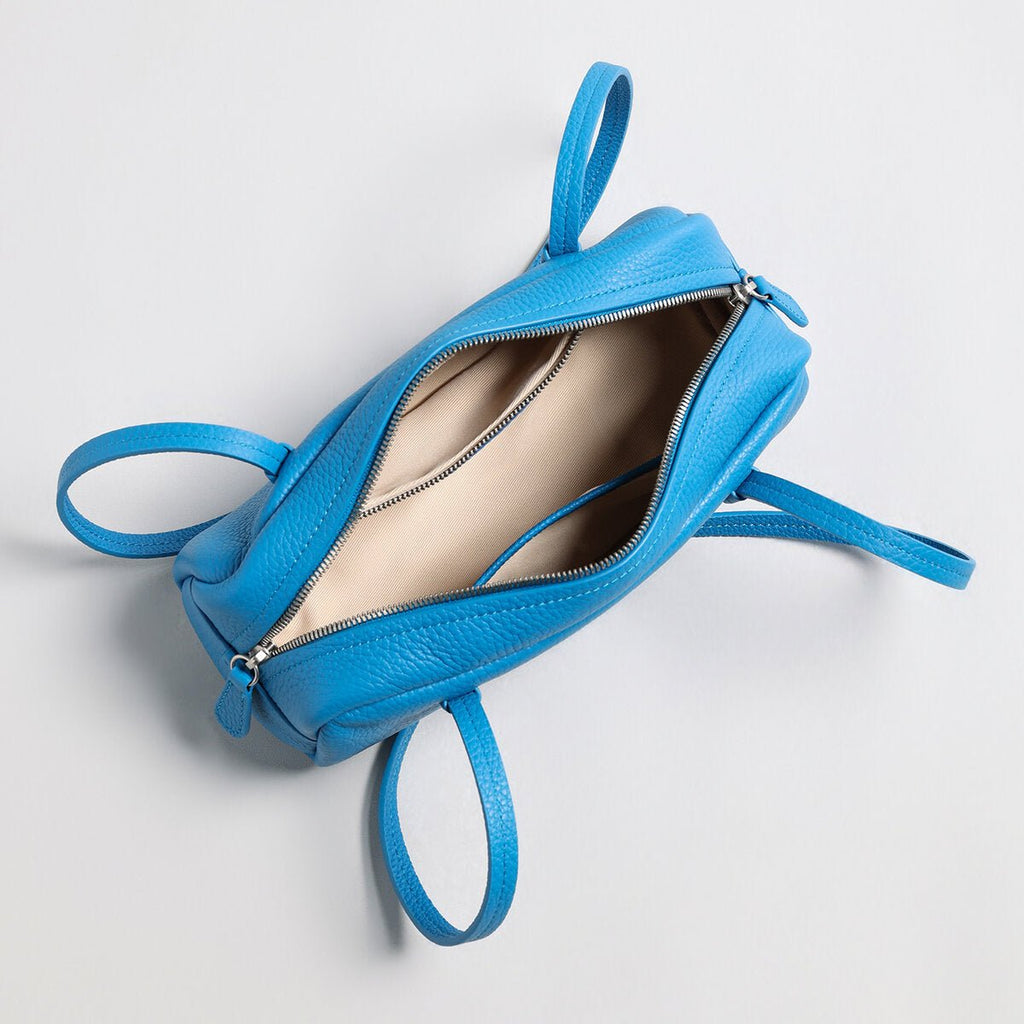 Structured Pebbled Leather Pillow Bag – Dual Handle Shoulder Tote-3
