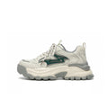 Women's Chunky Platform Sneakers with Green Wave Accent-0