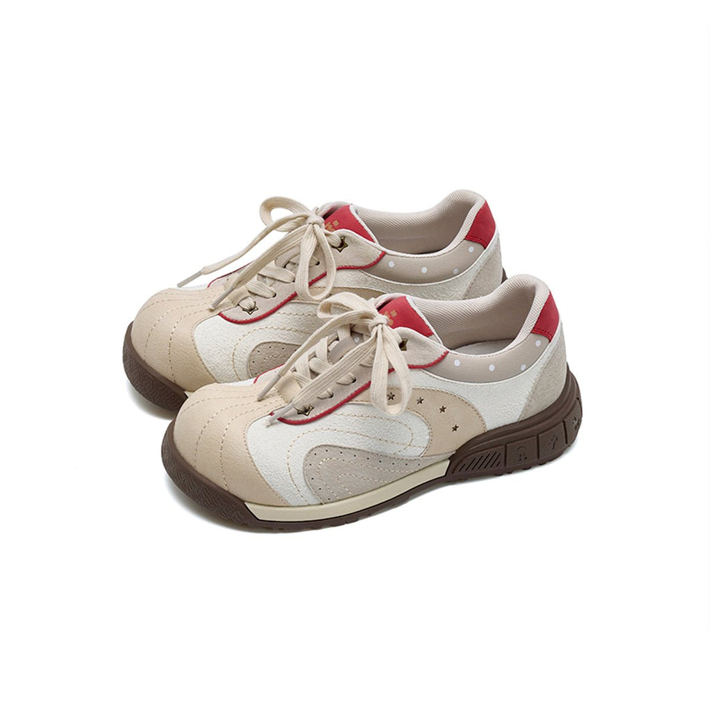 Women's Star Chunky Toe Platform Sneakers – Kawaii Suede Trainers-1
